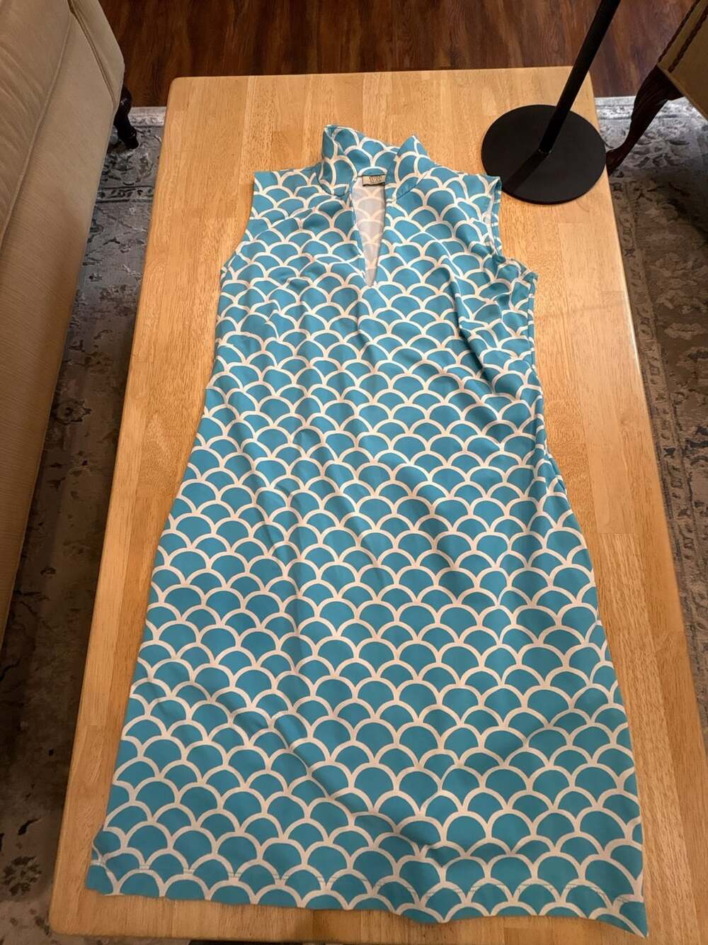 Katherine Way Nola Ladies Golf Dress Blue & White Pattern - Size XS